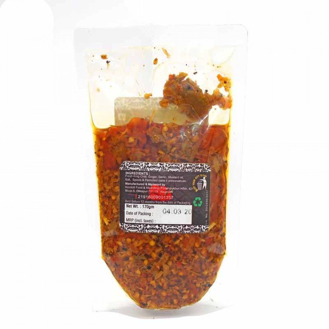 King Chili Pickle Raja Mircha Pickle Ghost Chilli From Nagaland