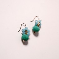 Sea Green and Blue Earrings